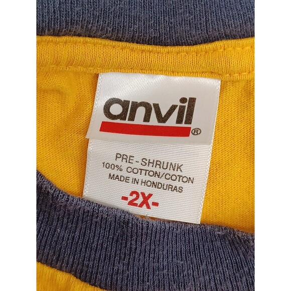 Vtg Hawaiian Heritage Maui Guitar coconut palms Orange Size 2X - Picture 8 of 9